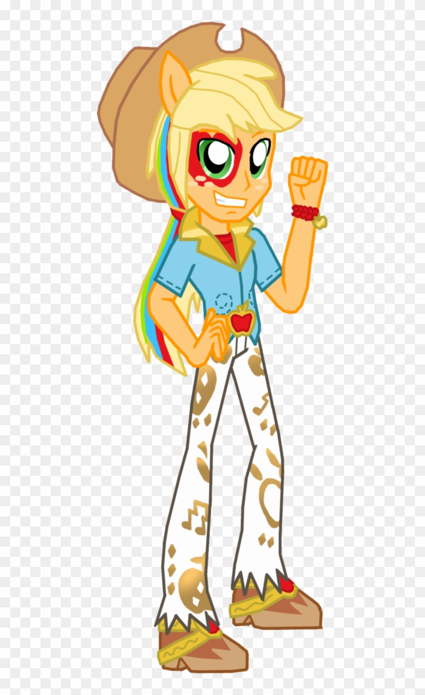 Aj Eb Rainbow Rocks By Ferrokiva - Equestria Boys Rainbow Rocks #935696