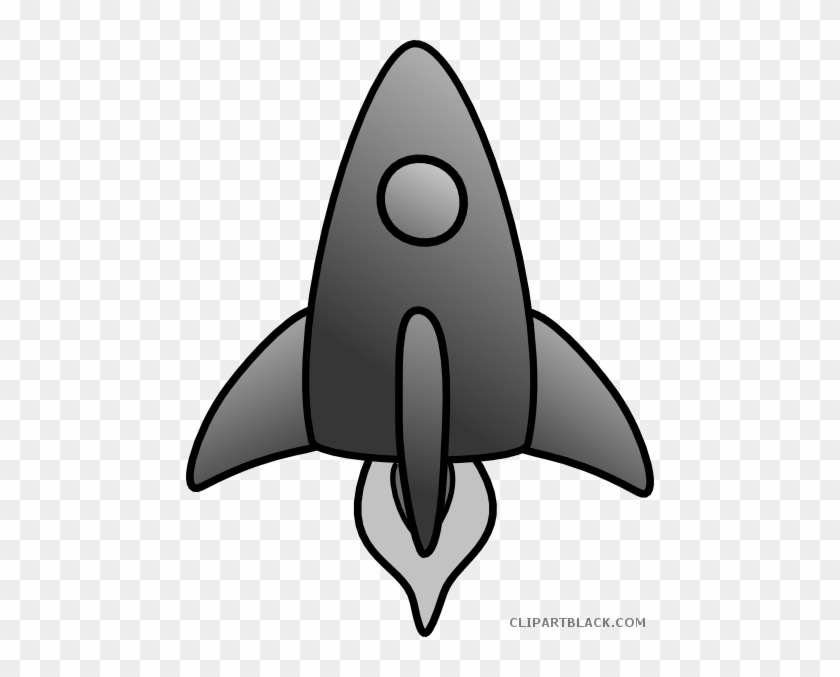 Rocket Transportation Free Black White Clipart Images - Cartoon Rocket Ship #935743
