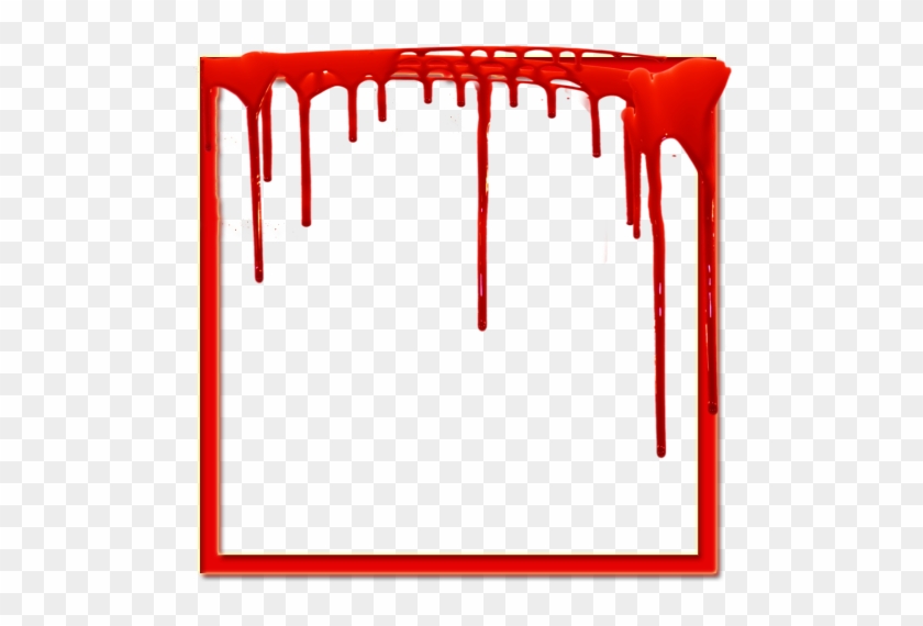 Blood Red Frame Png Transparent Image - Sang Halloween Png #935755