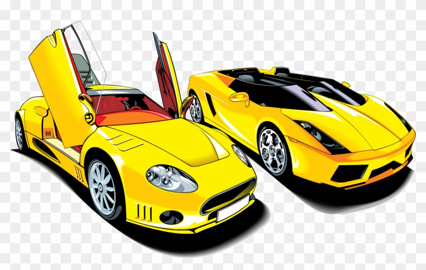 Sports Car Clip Art - Carro Amarelo Esportivo Png #935772