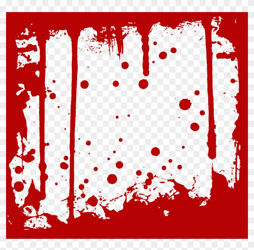 Blood Red Frame Png Photo - Blood Splatter Border Png #935786