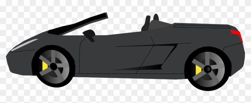 Black Sports Car Clipart - Lamborghini #935794