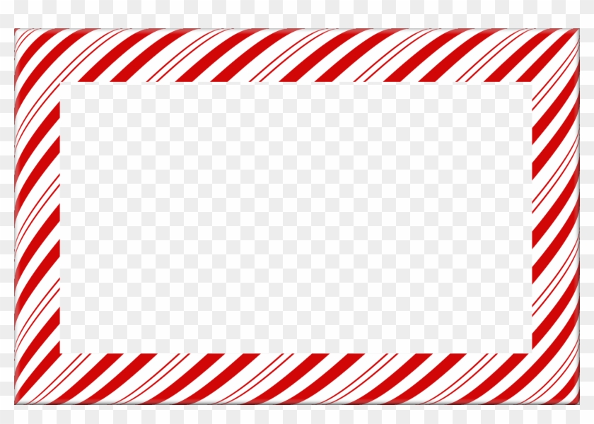 Candy Cane Christmas Borders And Frames - Candy Cane Stripe Border #935872