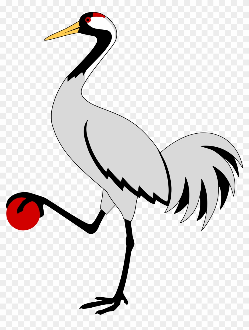 File - Heraldic Crane - Svg - Heraldry #936115