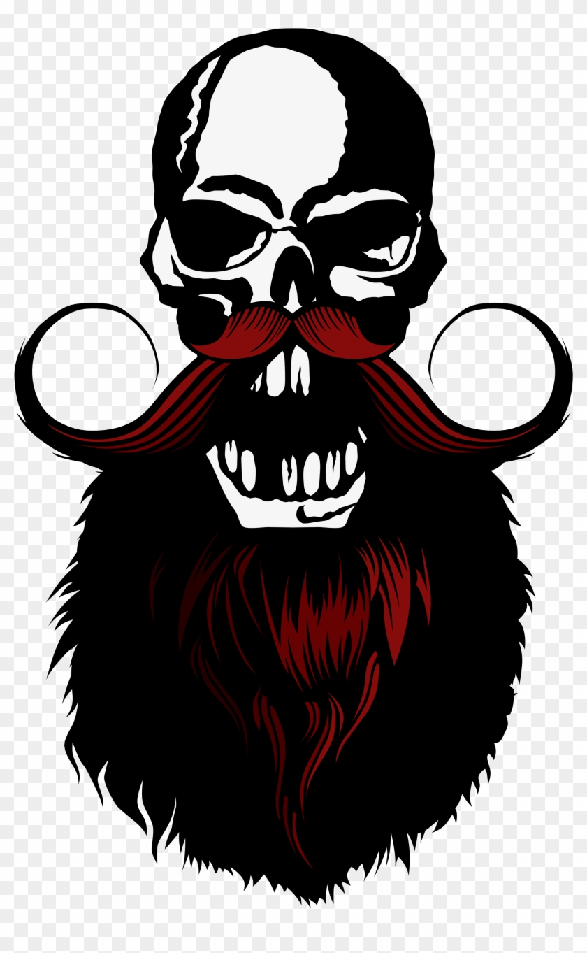 Tee-shirt Tete De Mort Hipster Crane Skull Barbu - Skull #936143