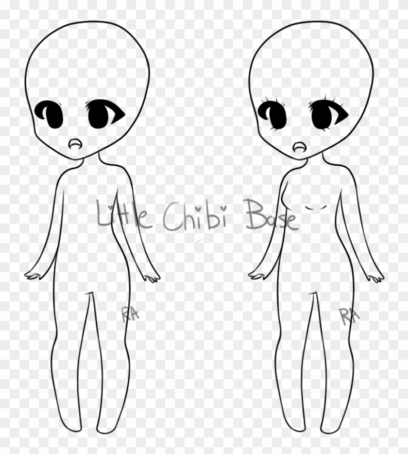 Chibi Wolf Girl Template Download - Base De Corpo De Desenhos #936647