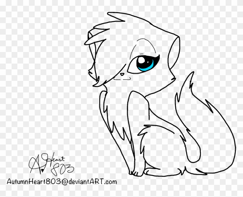 Free Warrior Cat Adoptable Lineart - Cat #936671