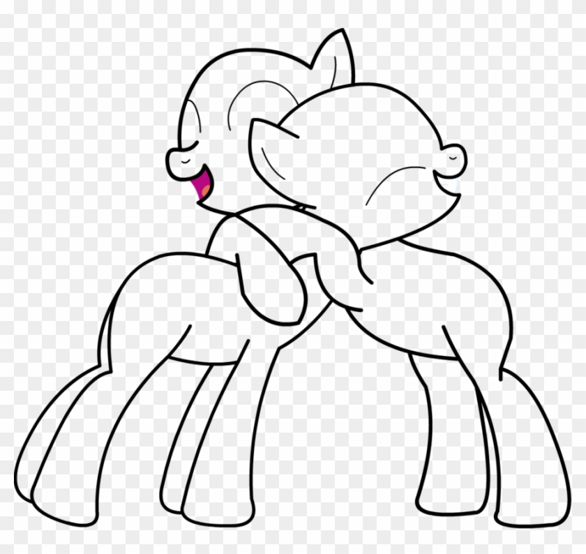 Free Anime Girl Hugging A Wolf - My Little Pony Template Friends #936764