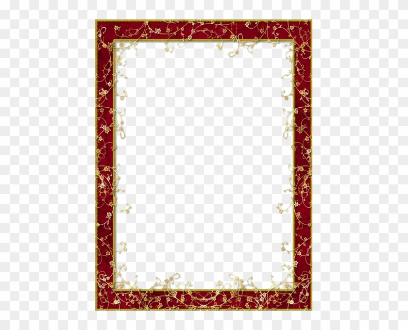 Red Flower Frame Png Image - Red Frame Png #936768
