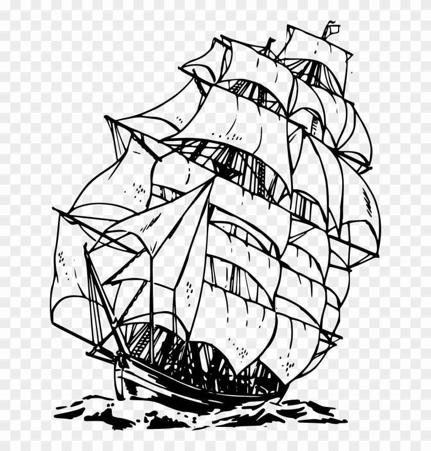 Ship 1800 Free Anchor Free Clipper - Clipper Ship Clip Art #936795