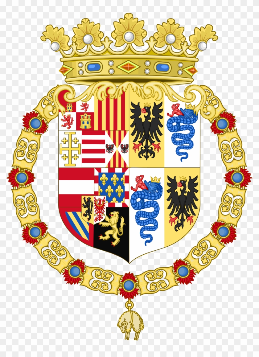 Coat Of Arms Of Philip Ii Of Spain As Monarch Of Milan - Coat Of Arms Of Milan #936812
