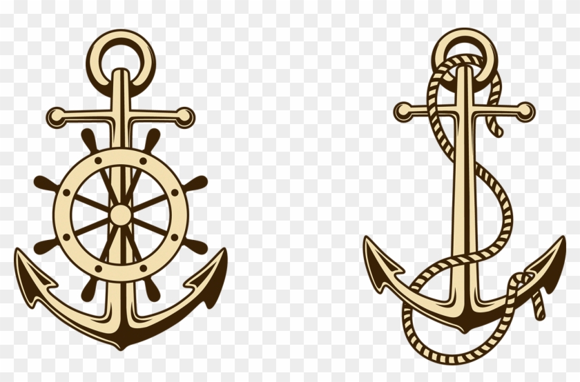 El Papel De Ancla De Los Barcos De La Rueda De Clip - Anchor And Wheel Png #936832