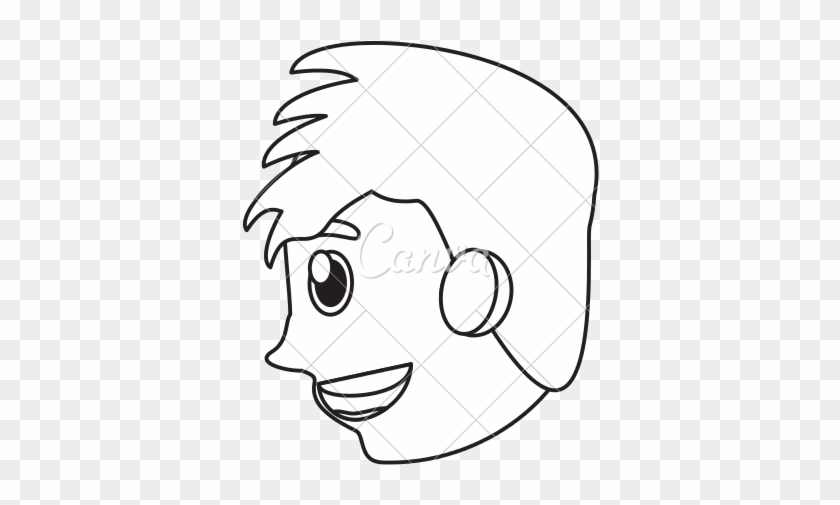 Boy Face Cartoon Sideview - Cartoon - Free Transparent PNG Clipart Images  Download