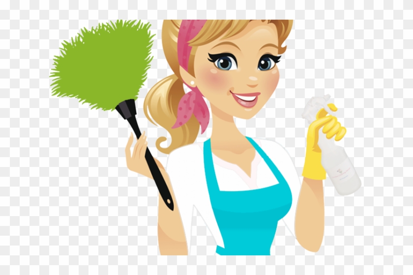 Picture Of A Cleaning Lady - Cleaning Lady Maid Clipart #936942