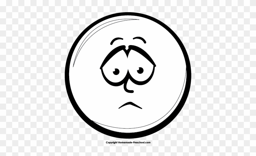 Clip Art Sad Face Clipart Clipartbold 3 Clipartcow - Smiley Face Sad Black And White #937061