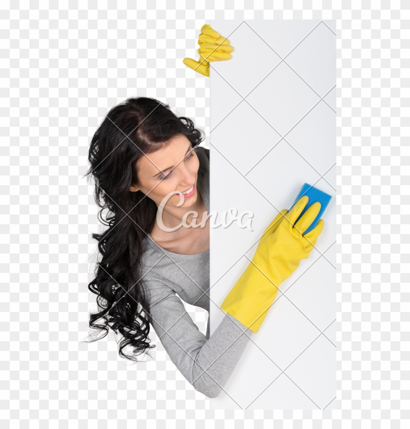Cleaning Woman Showing Sign Poster - Cleaning #937121