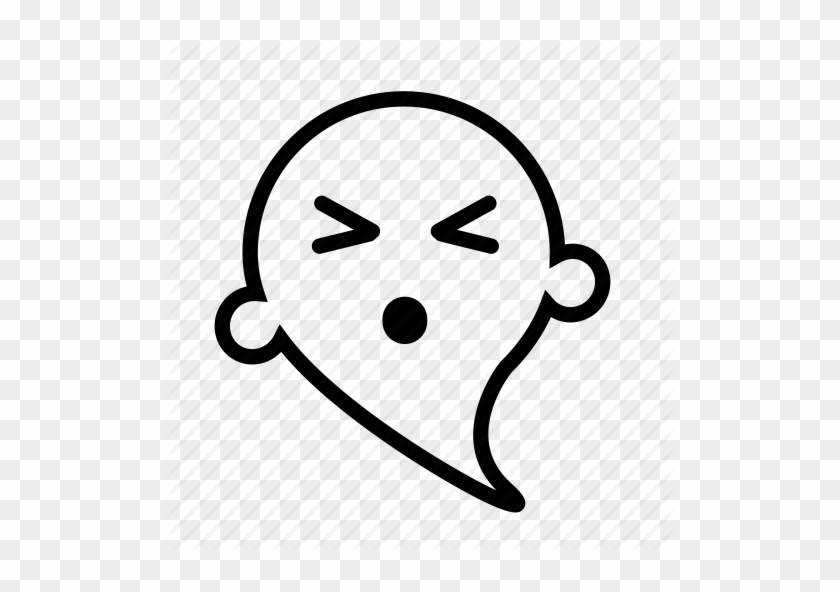 Cartoon, Emoji, Ghost, Surprised Icon Icon Search Engine - Cartoon Ghost Png #937163