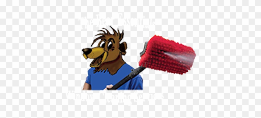 A Bear Holding The Window Cleaning Brush And Water - Window Cleaner #937291