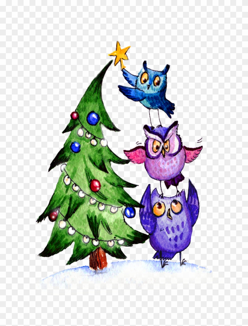 Owls Christmas - Blue Owl Large Tote Bag, Adult Unisex, Natural, Large #937575