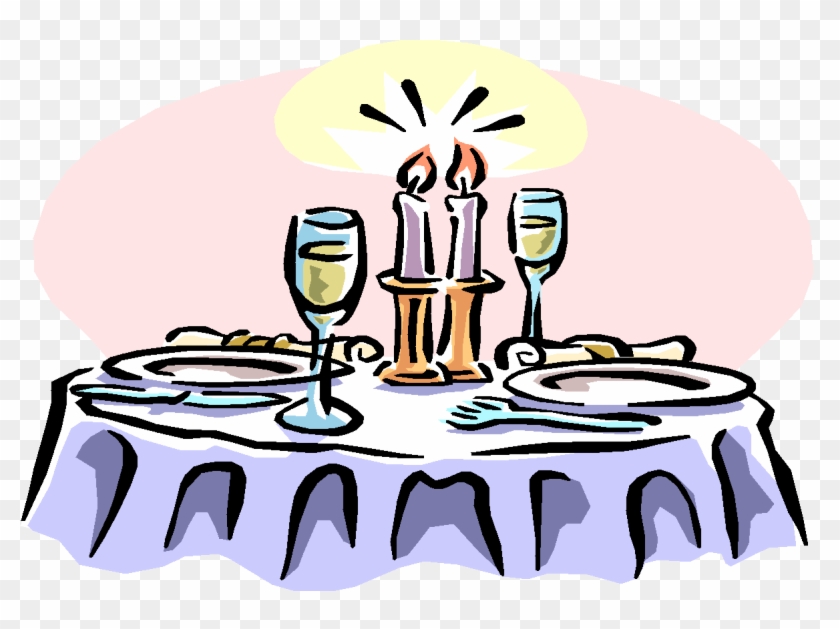 Family Eating Thanksgiving Dinner Clipart Clipartxtras - Candle Light Dinner Clipart #937708
