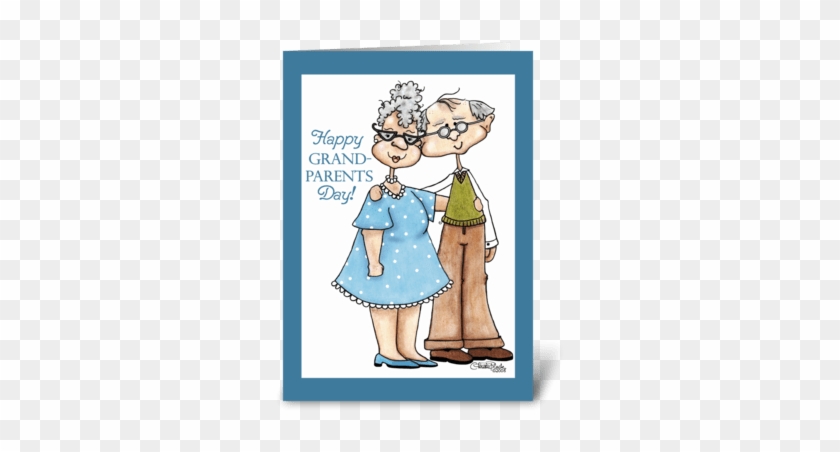 Grandparents Day-cute Elderly Couple Greeting Card - Happy Anniversary 58 Years #937762