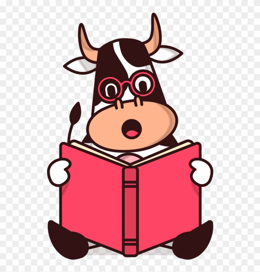 Корова Читает Книгу - Cuero De Vaca Animado Png #937855