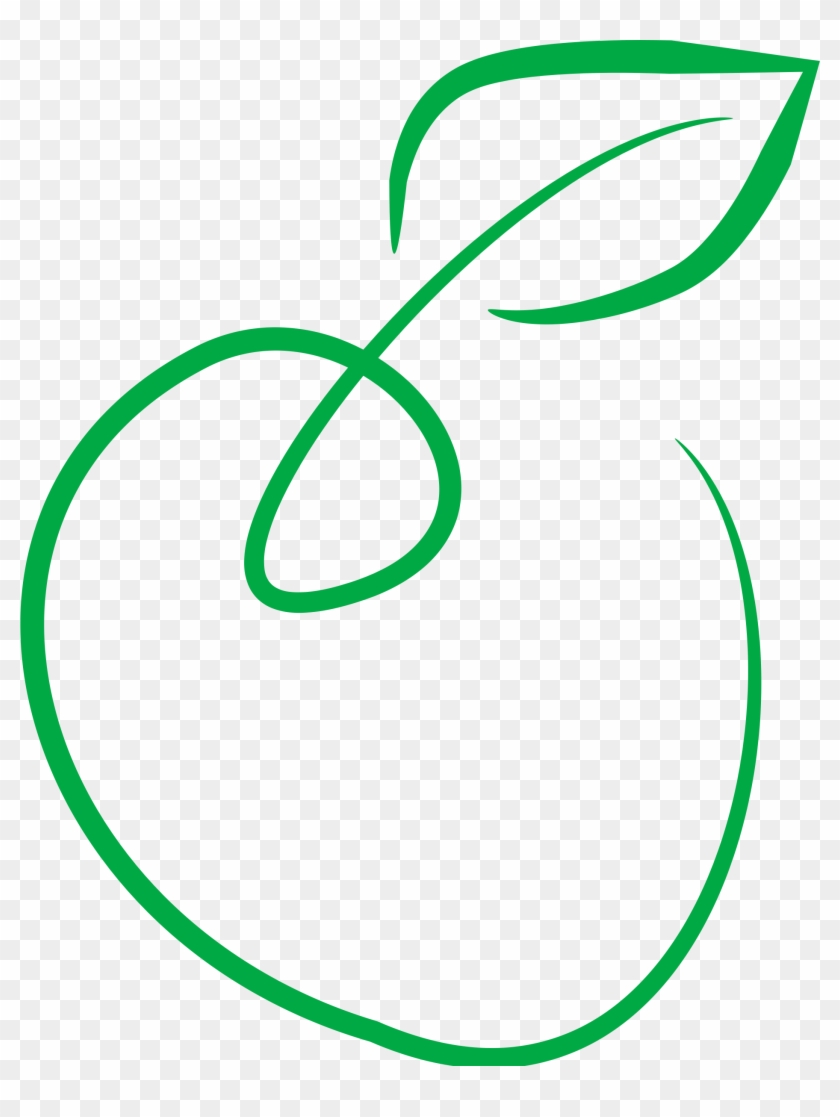 Big Image - Green Apple Draw Png #937919