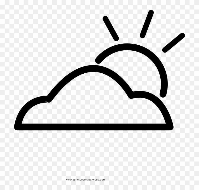 Partly Cloudy Coloring Page - Partly Cloudy Coloring Page #937956