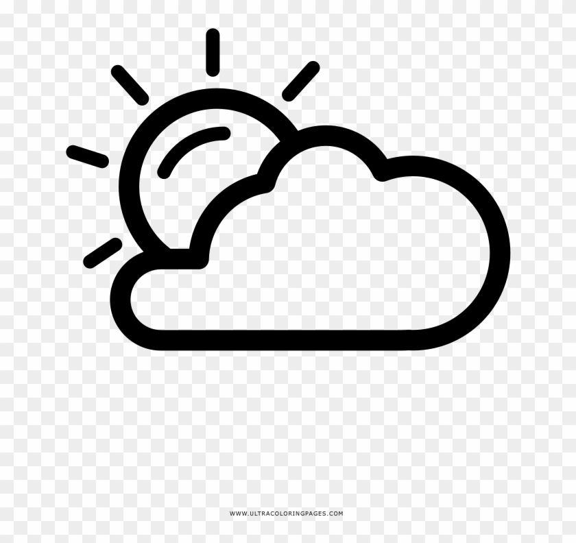 Partly Cloudy Coloring Page - Drawing #937960