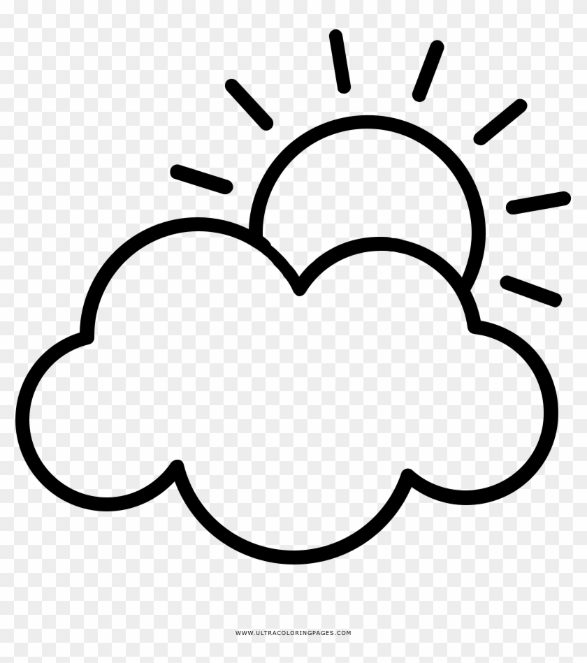 Partly Cloudy Coloring Page - Partly Cloudy Coloring Page #937961
