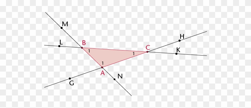 Write Down The Names Of The Interior Angles Of The - Triangle With Sides Extended #938076