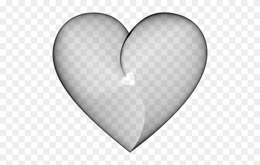 Gray Heart Public Domain Vectors - Coracao Cinza Em Png #938234