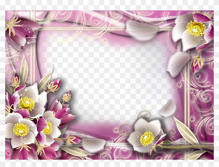 Floral Photo Frame Png Image - Flower Frames For Photoshop #938362