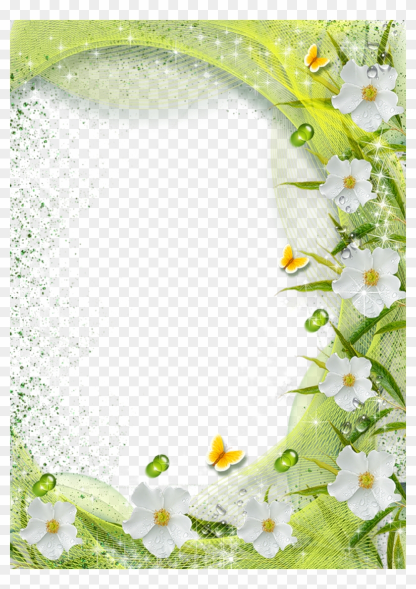 Beautiful Green Transparent Photo Frame With White - Transparent Background Frame Png #938429