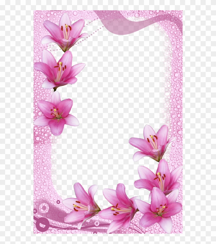 Flower Backgrounds, Frames, Wallpaper, Card Making, - Pink Flower Frame #938488