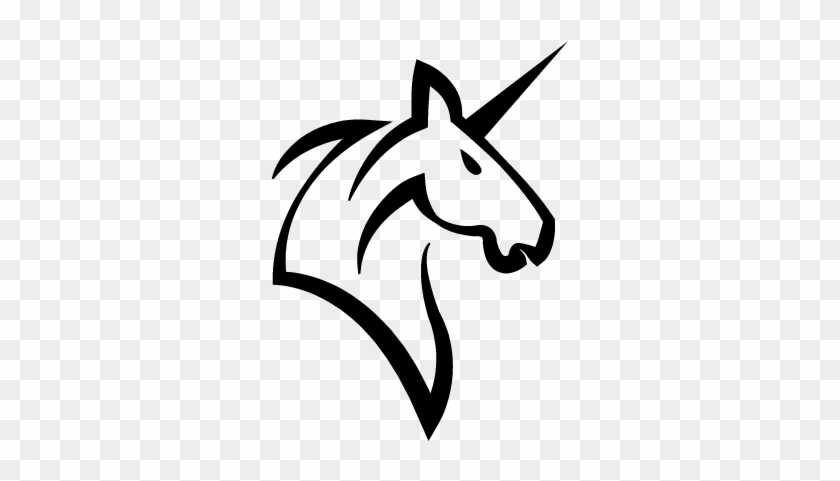 Unicorn Head Horse With A Horn Vector - White Unicorn Face Png #938503
