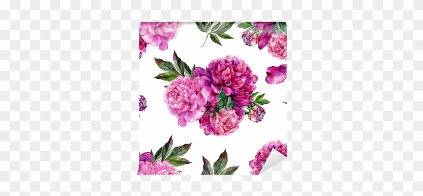 Hand Drawn Pink Peonies Bouquet Seamless Pattern Wall - Blumen Sind Wie Friends.jpg Keramik Herz-ornament #938566