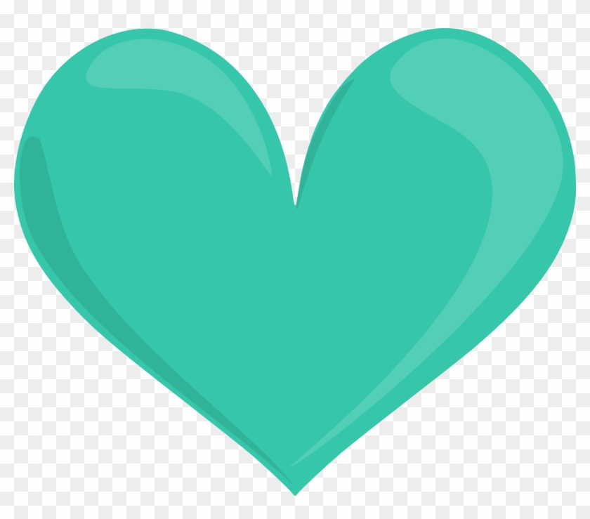 Aqua Heart - Hearts Green Blue Png #938727