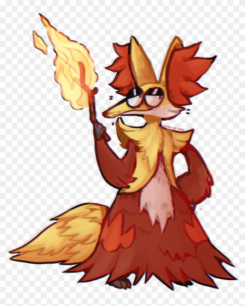 Delphox By Marble Cat Paws - Cartoon #939006