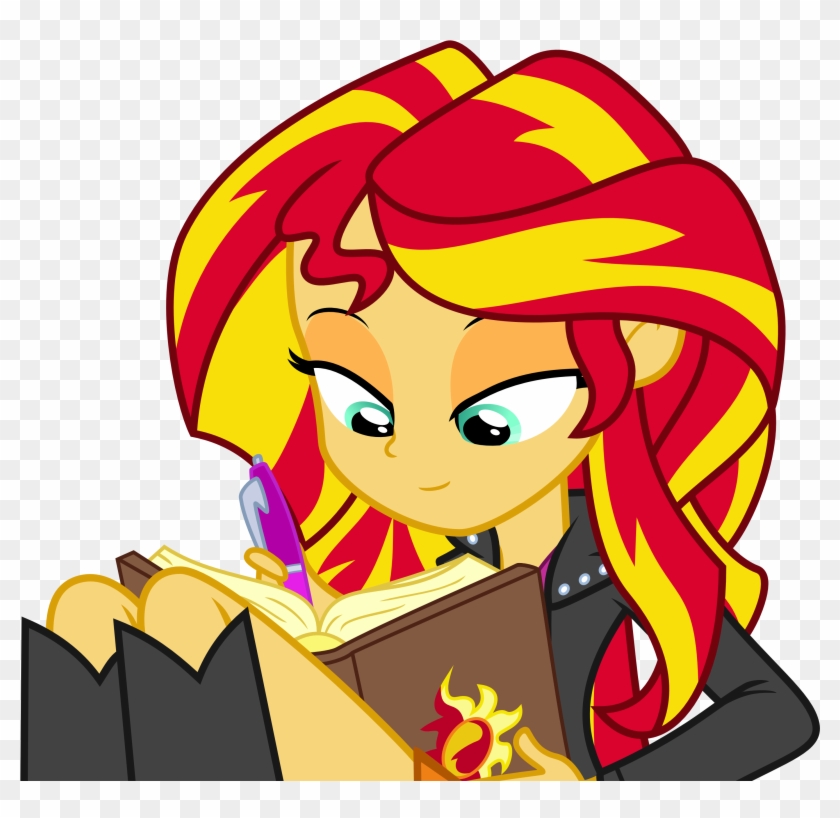 Sunset Shimmer Writing Diary Svg By S-guri - Twilight Sparkle #939081