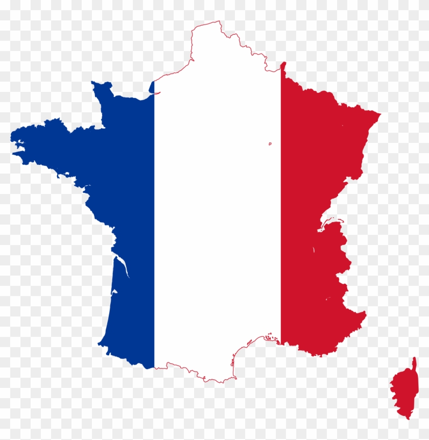 French Clipart Flag Pole - French Flag On Map #939093