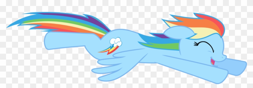 Mlp Rainbow Dash Vector Flying Download - Rainbow Dash Flying Happy #939157