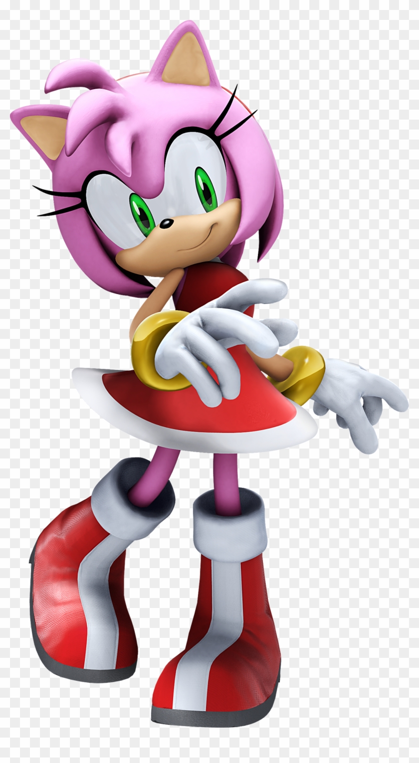 Amy Rose peace sign 9, Sonic the hedgehog, clipart image, png for printer