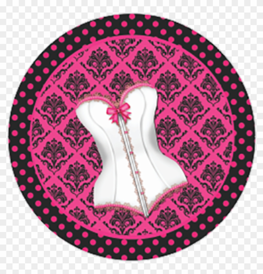 Chá De Lingerie - Personalized Damascos Negros Sobre Fucsia Case For #939289