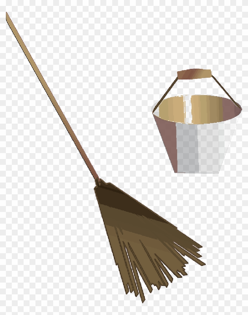 Cartoon, Tools, Broom, Bucket, Free, Cleaning, Clean - Broom Clip Art -  Free Transparent PNG Clipart Images Download