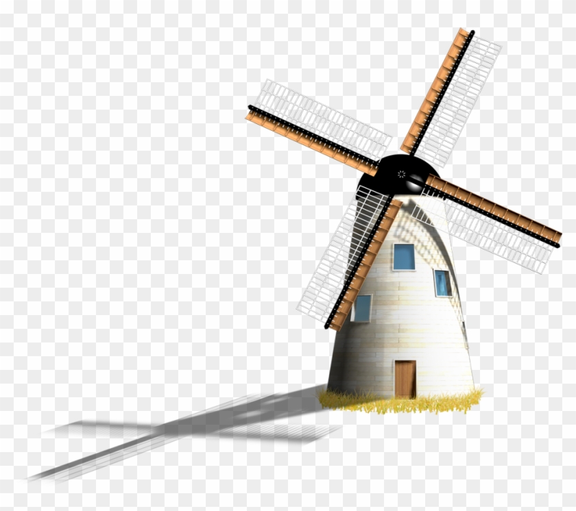 Netherlands Windmill Illustration - Three Four Lawn Grass Blue Sky Windmill Photography #939332