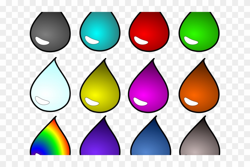 Water Drops Clipart Colorful - Icon #939661