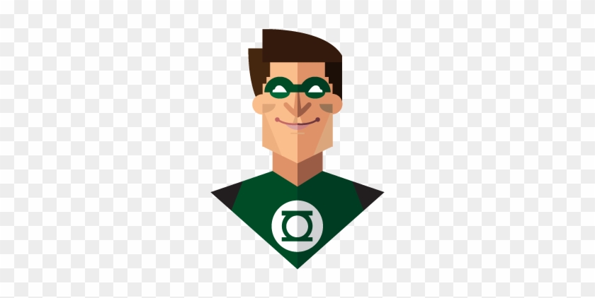 Green Lantern - Flat Design Character Png #939868