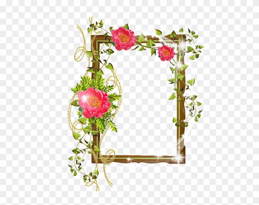 Shining Transparent Frame With Flowers - Flower Free Clipart Transparent #939899