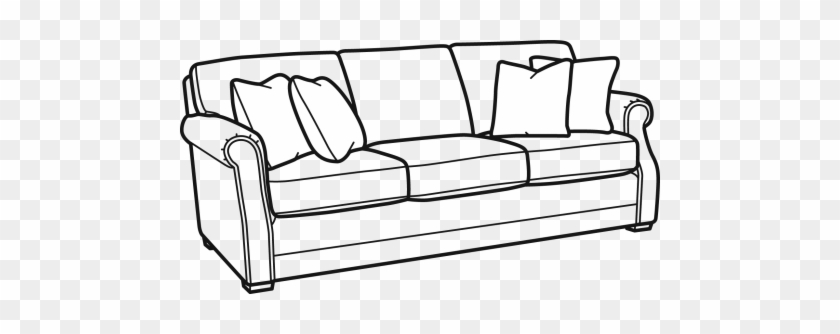 Fabric Sofa Without Nailhead Trim - Couch Black And White #939931